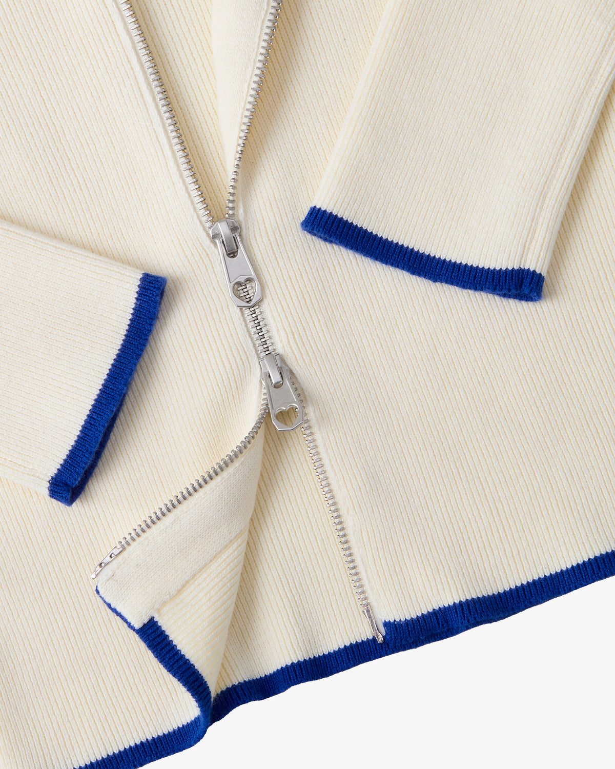 Kiddo Full-Zip Knit Ecru
