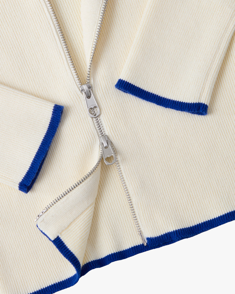 Kiddo Full-Zip Knit Ecru
