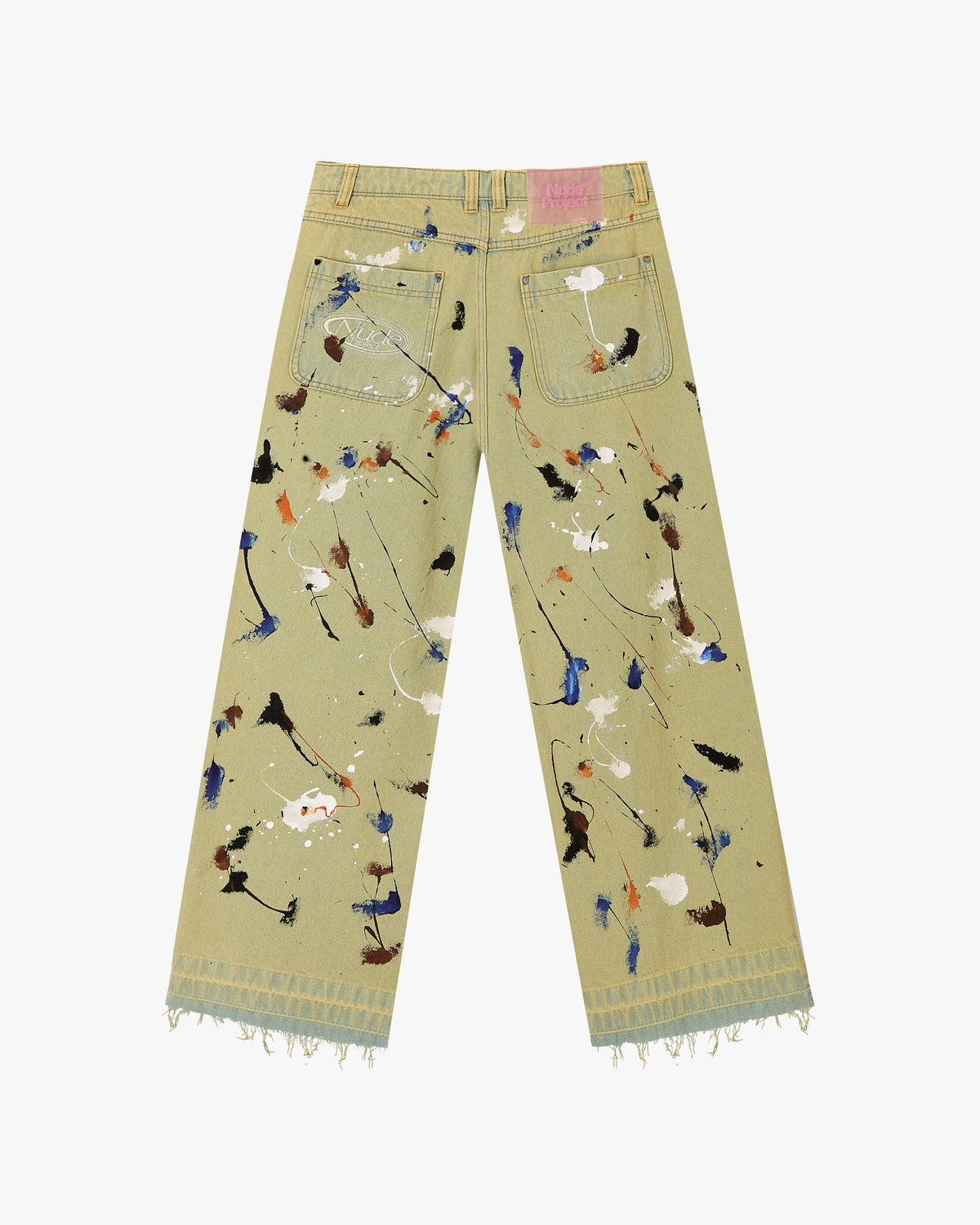 Old Baggy Denim Pants Painted
