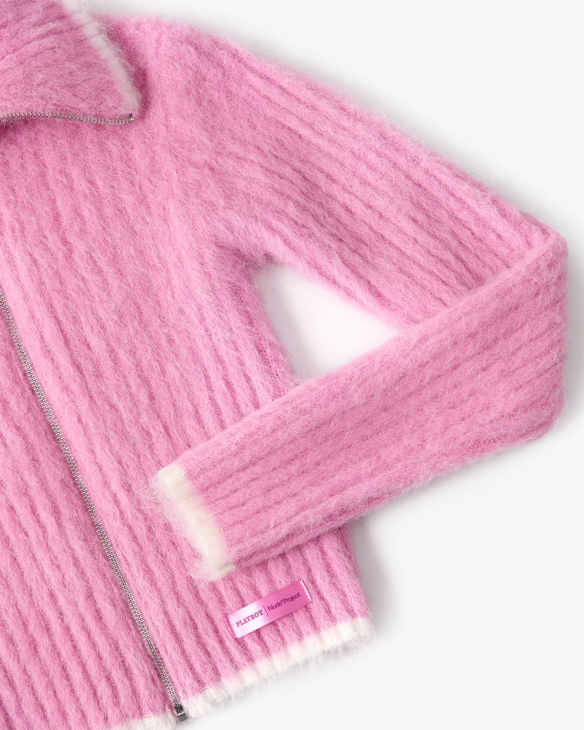 Mansion Zip-Up Knit Pink