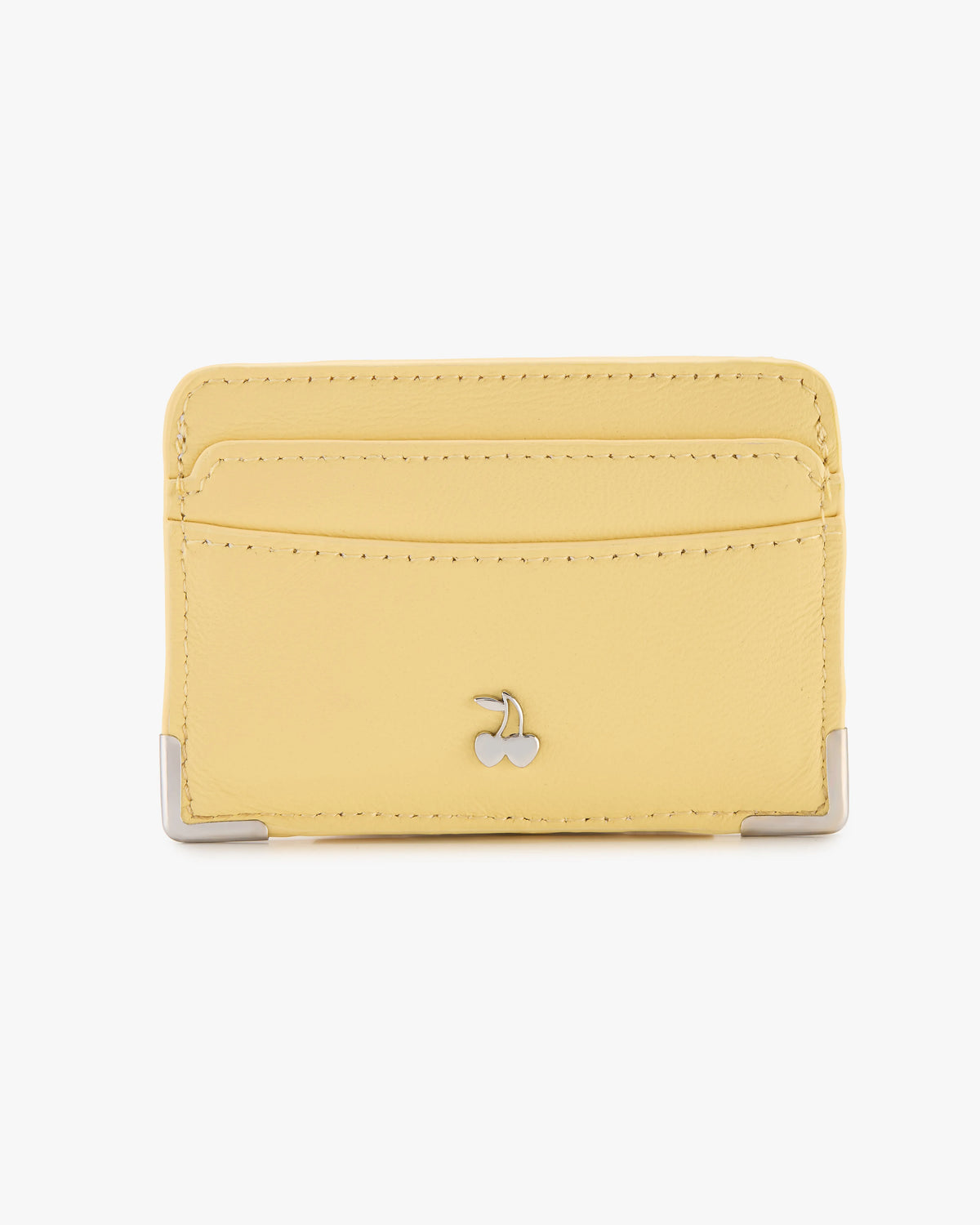 Flag Leather Cardholder Yellow