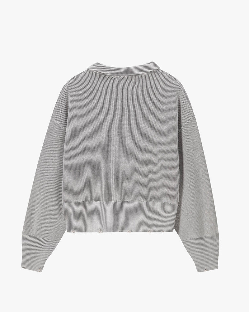 Beast Quarter-Zip Knit Grey