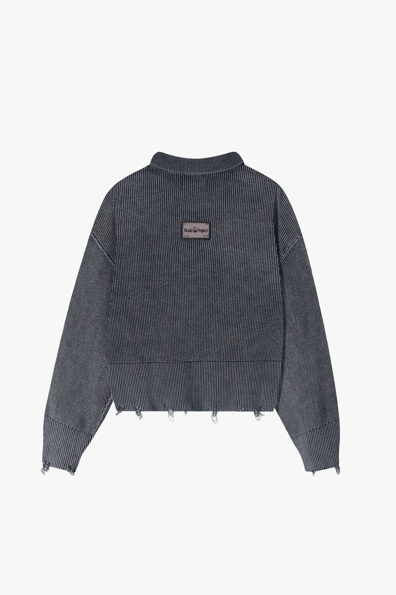 Beast Quarter-Zip Knit Ash