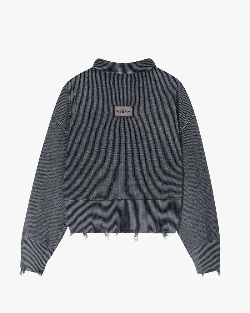 Beast Quarter-Zip Knit Ash