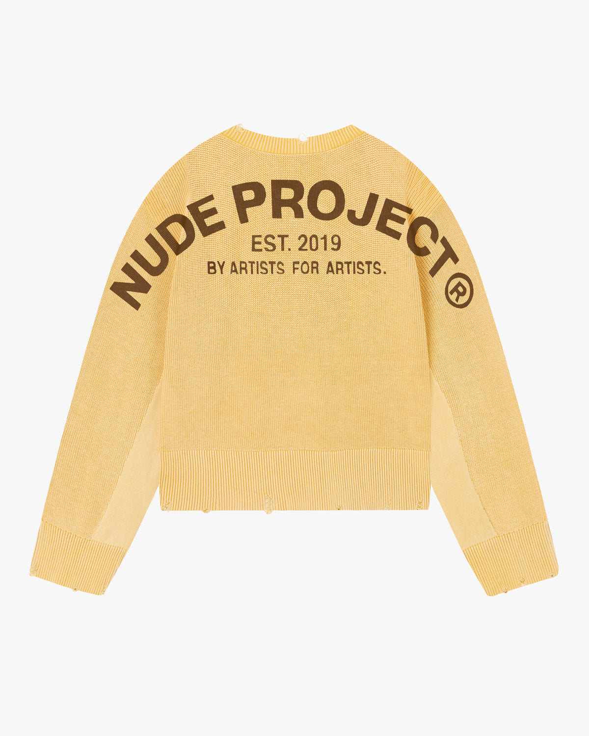 Perfect Cropped Knit Sweater Yellow