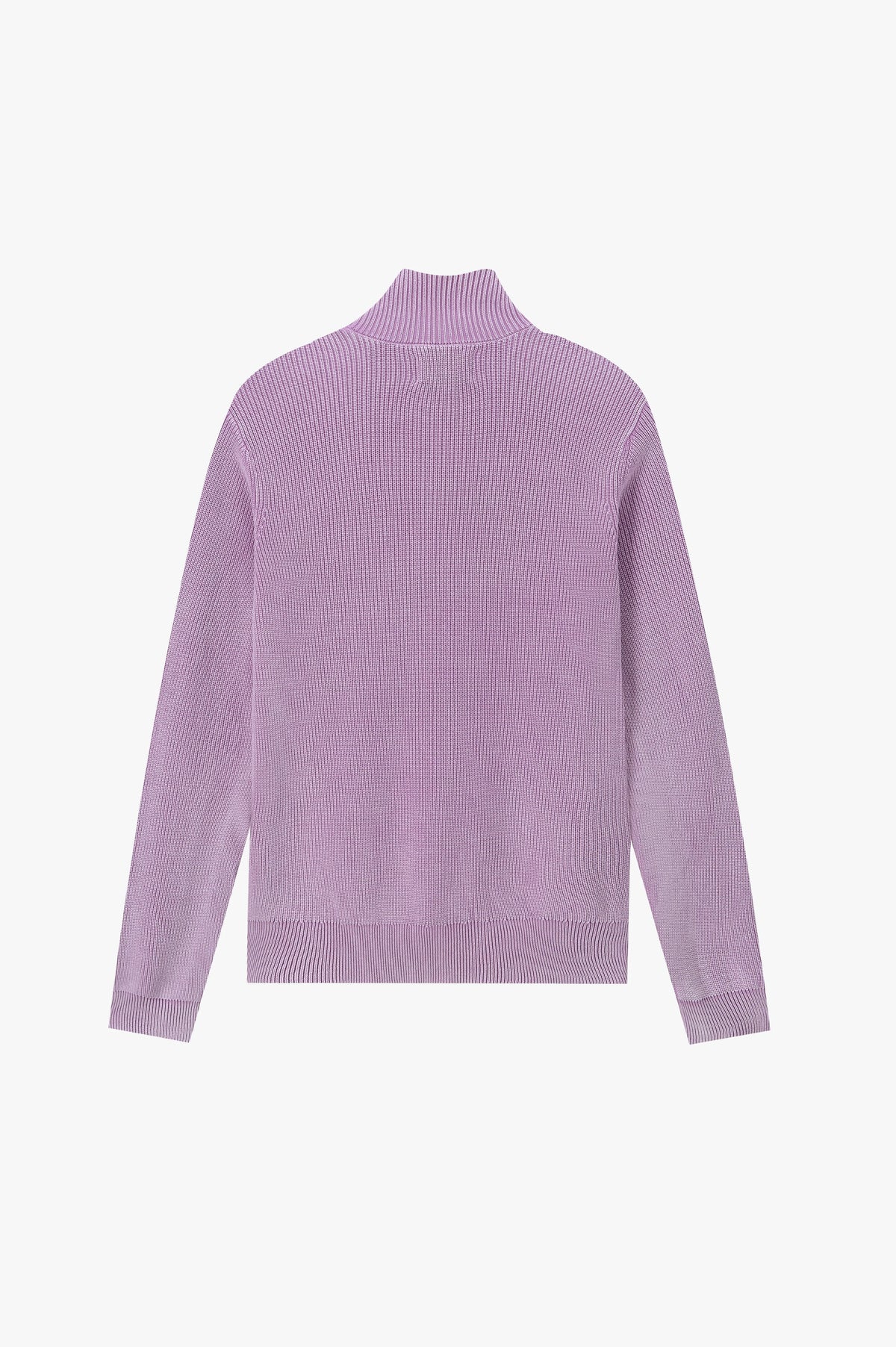 Shady Knit Zip-Up Cardigan Purple