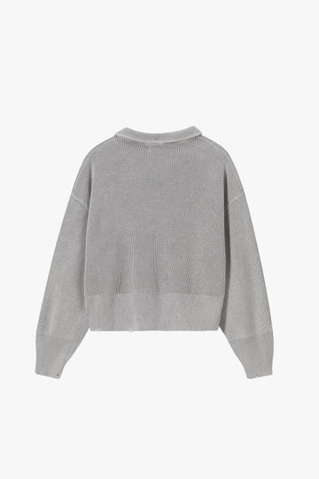 Beast Quarter-Zip Knit Grey