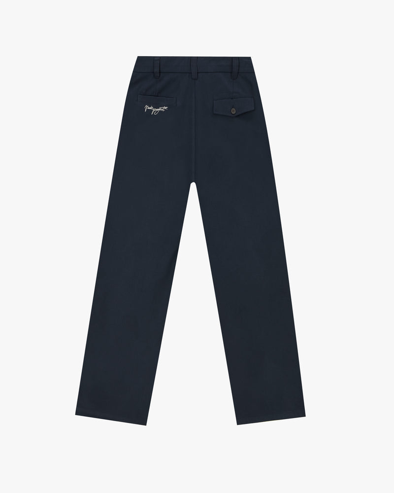 Vinyl Chino Pants Navy 2026
