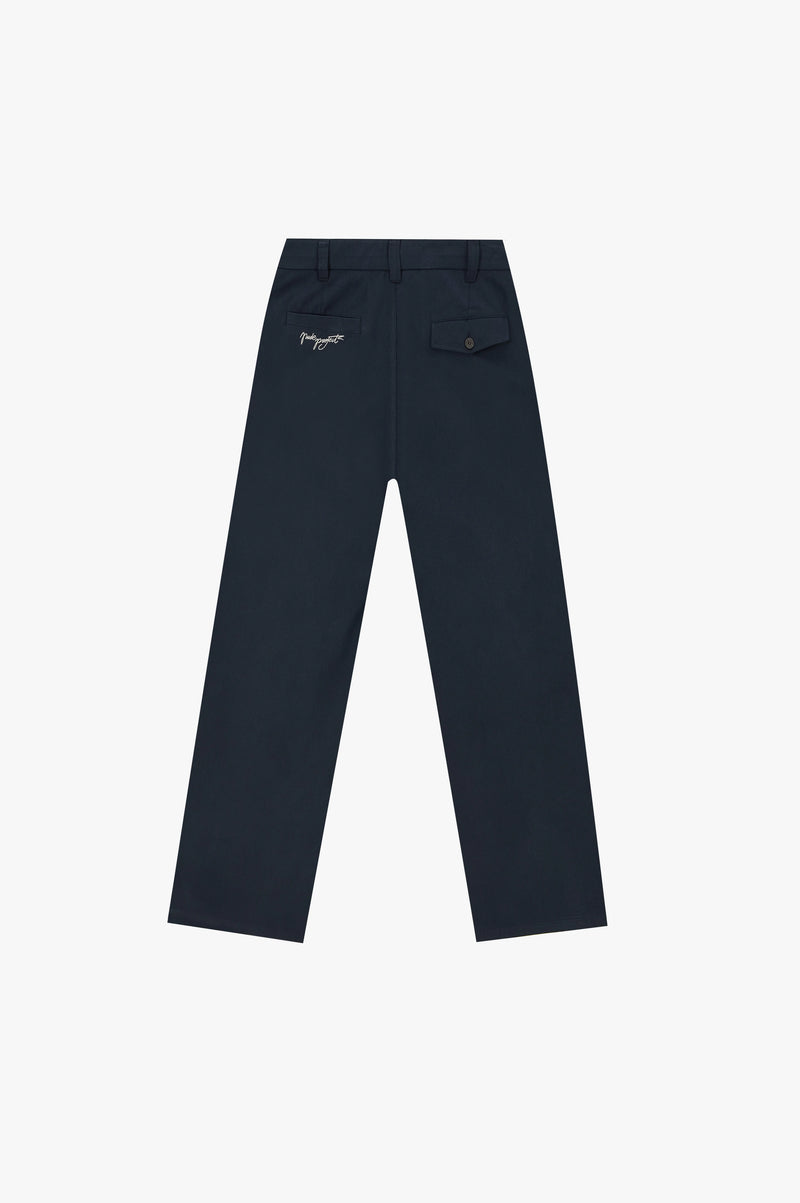 Vinyl Chino Pants Navy
