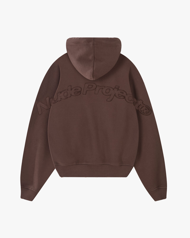 Marble Hoodie Brown