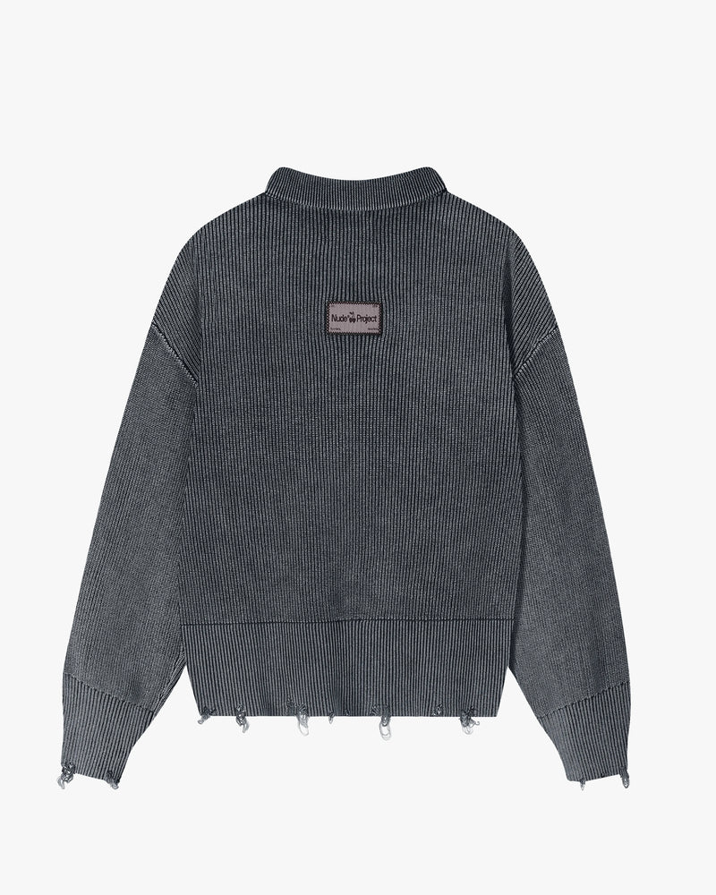 Beast Quarter-Zip Knit Ash