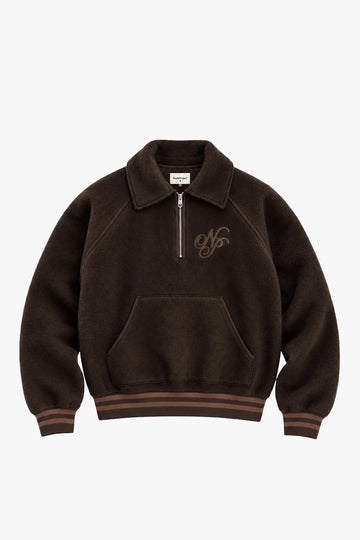 Teddy Quarter-Zip Brown