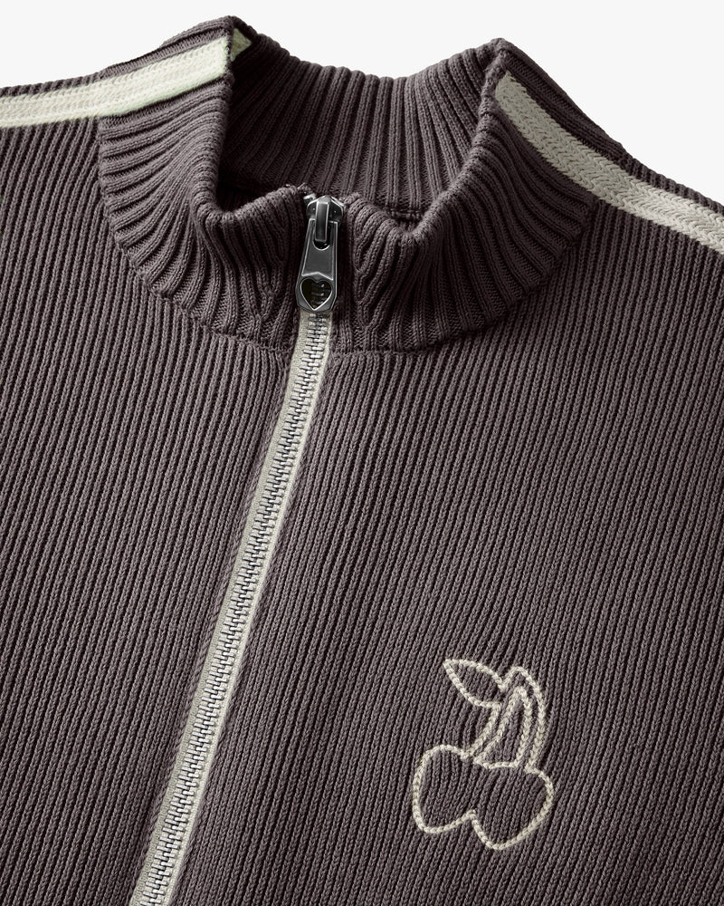 Cherries Full-Zip Knit Brown