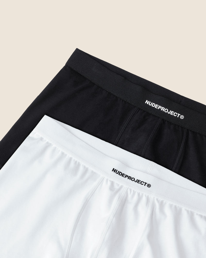 JAKE BRIEF DOUBLE PACK - WHITE/BLACK