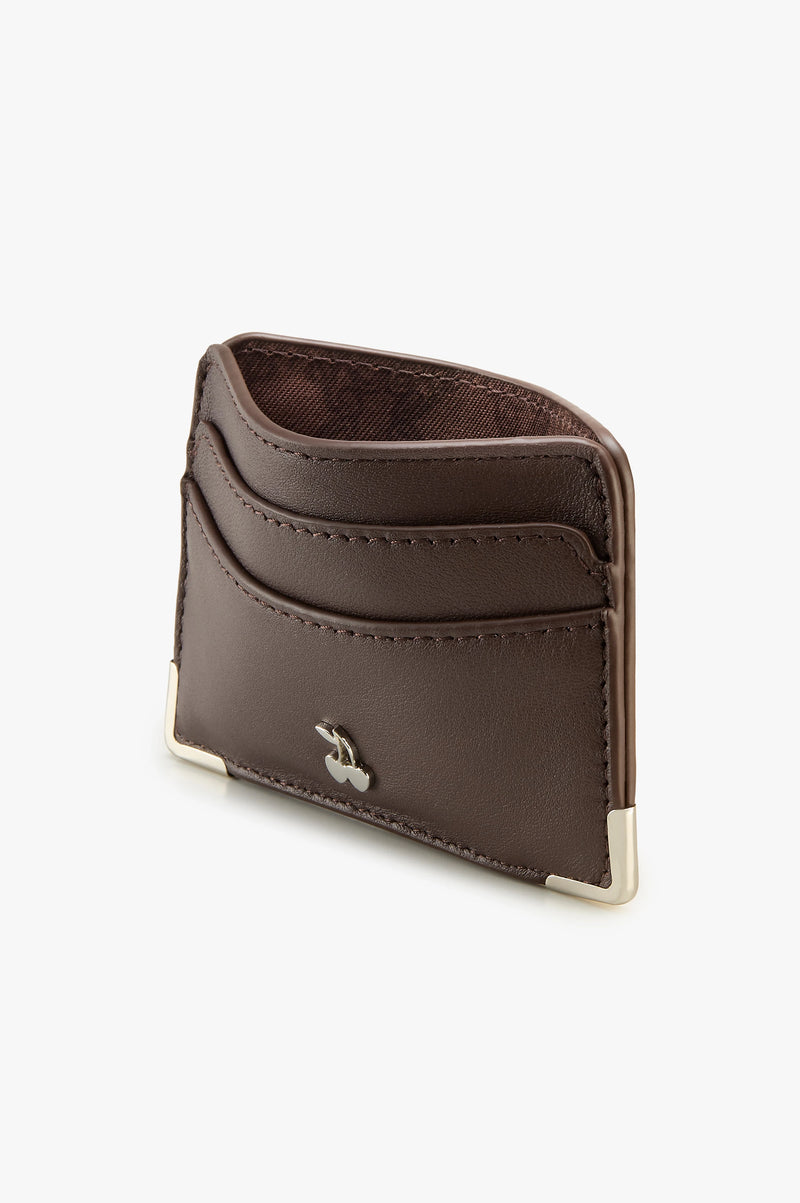 Rose Leather Cardholder Brown