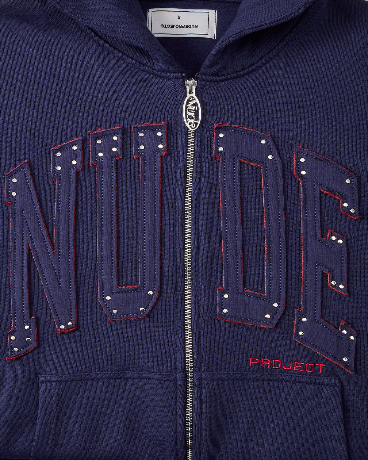 Kyoto Zip-Up Hoodie Navy