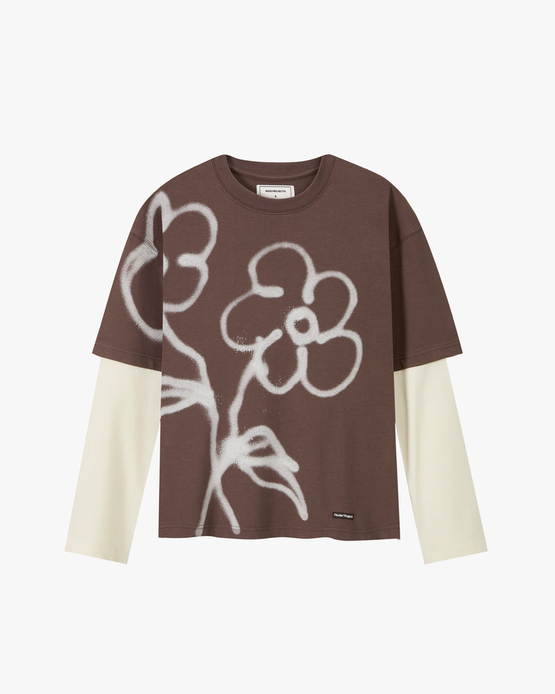 Hanami Long-Sleeve Tee Brown
