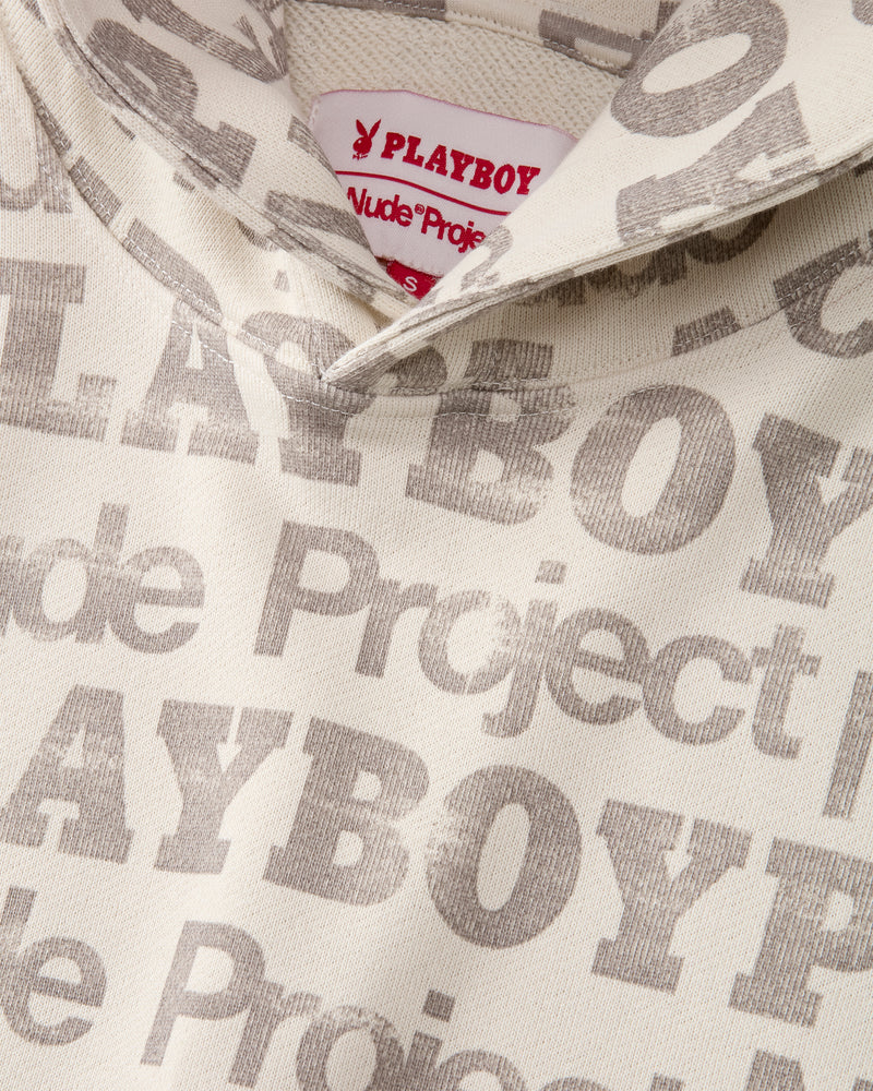 Playboy Print Hoodie Marshmallow