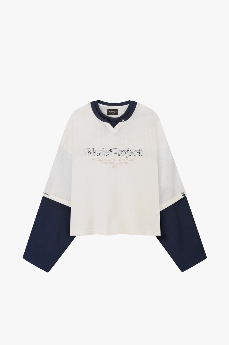 Double Neck Long-Sleeve Tee