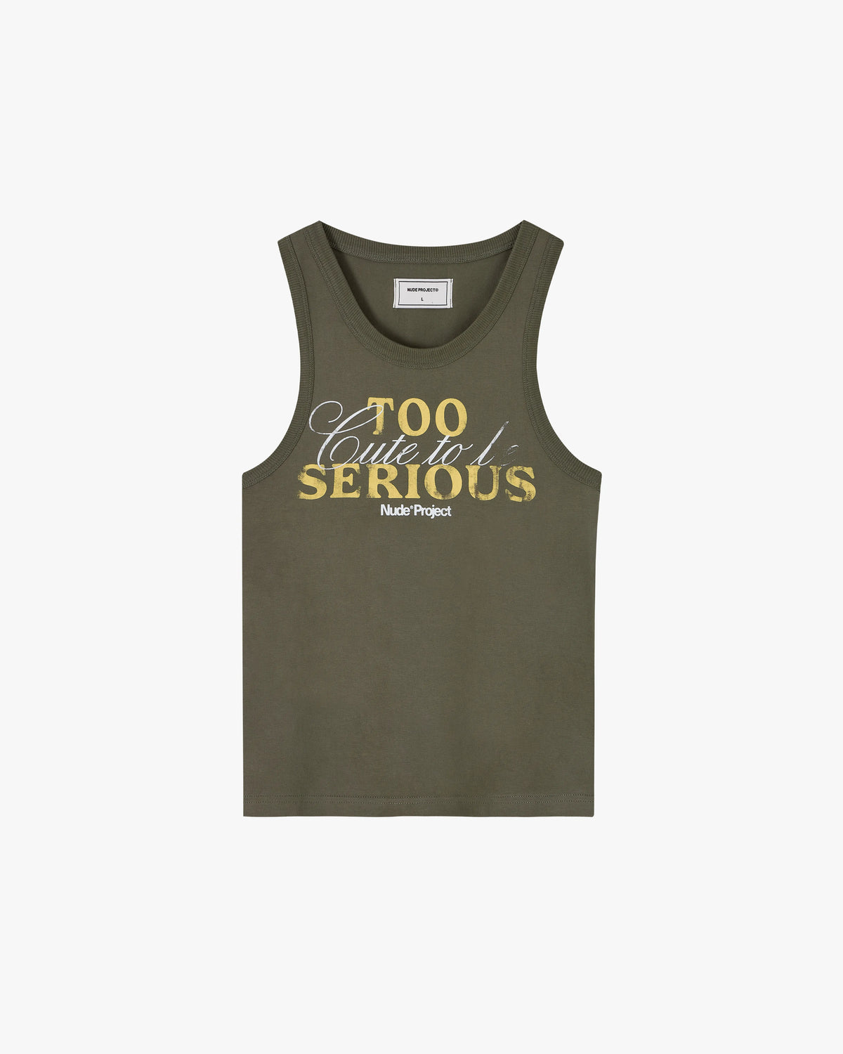 Too Serious Tank Top Khaki