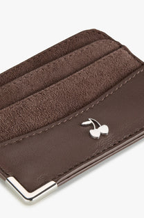 Suede Cardholder Brown