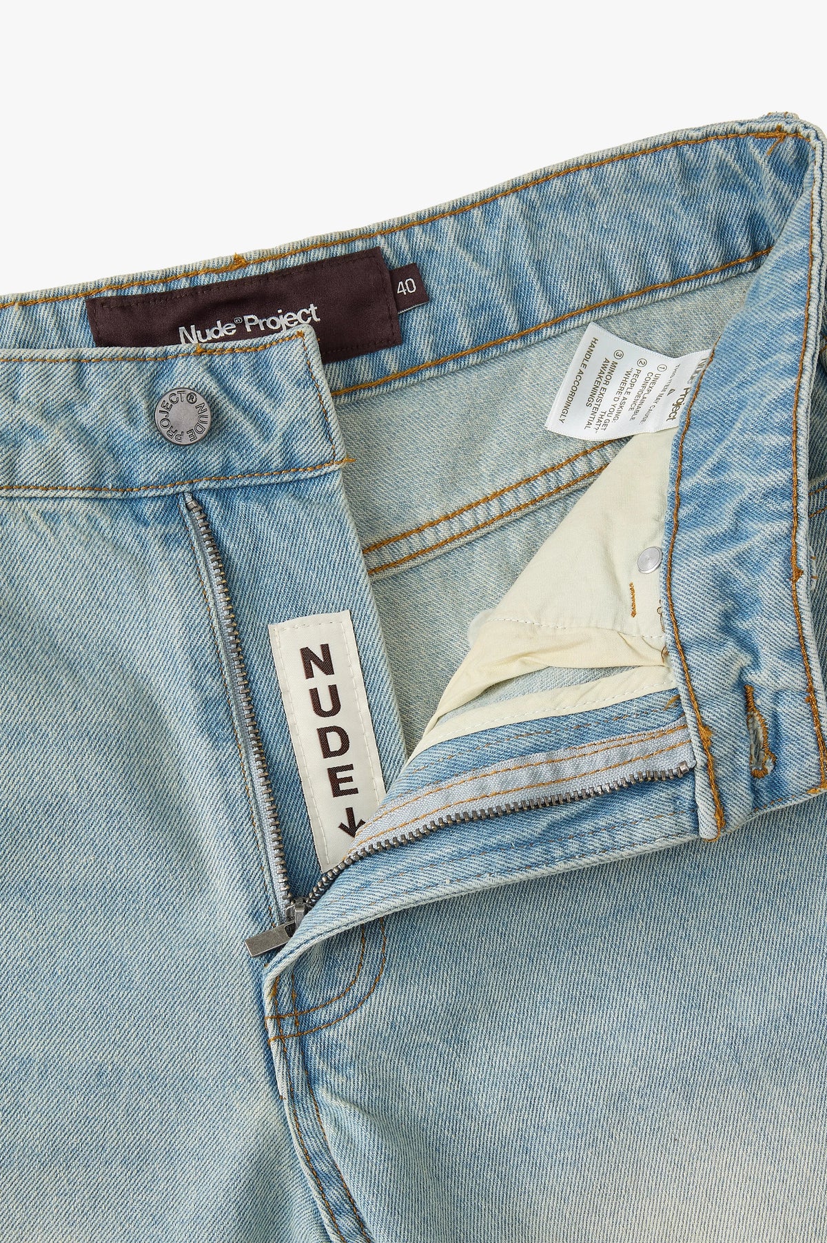 Straight Denim Shorts Sand Washed