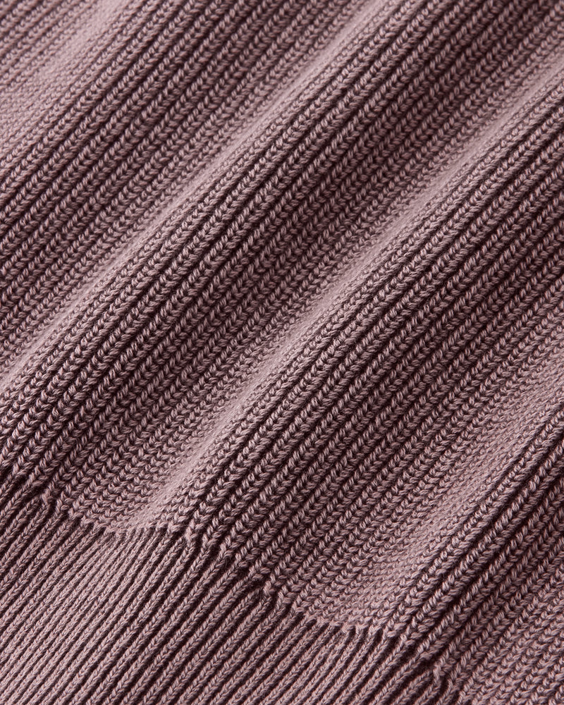 Shady Knit Zip-Up Cardigan Brown