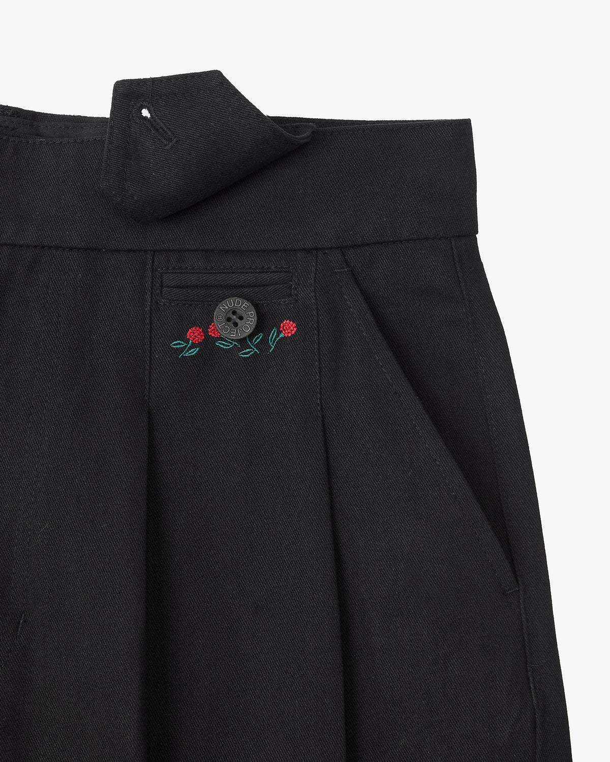 Vinyl Chino Pants Black