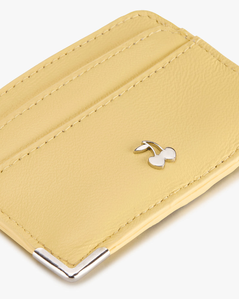 Flag Leather Cardholder Yellow