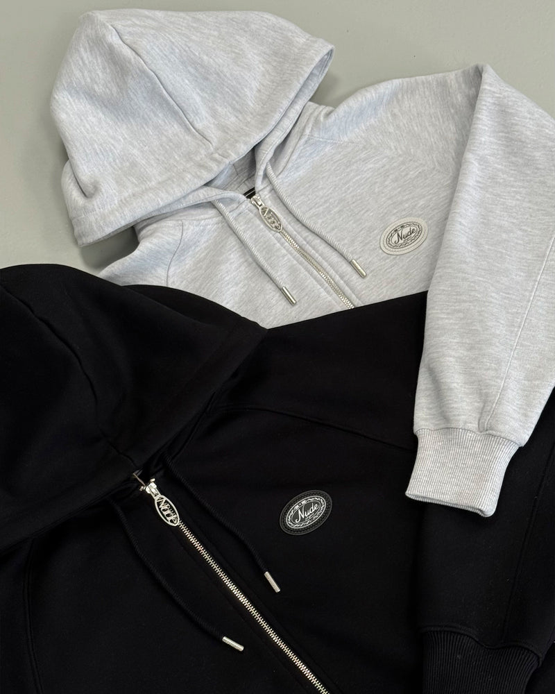 ESSENTIALS ZIP-UP HOODIE BLACK