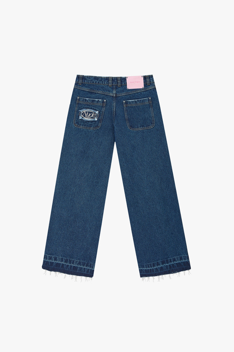 Old Baggy Jeans Stone Wash Indigo