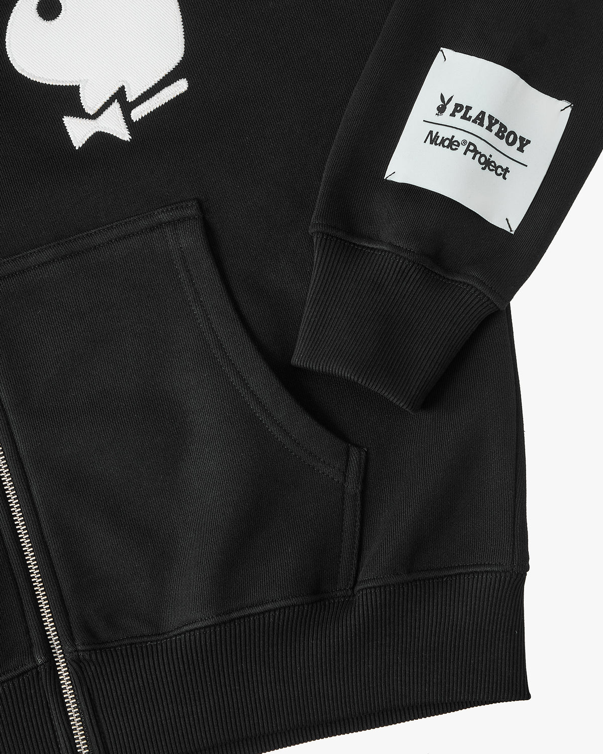 Bunny Zip-Up Hoodie Black