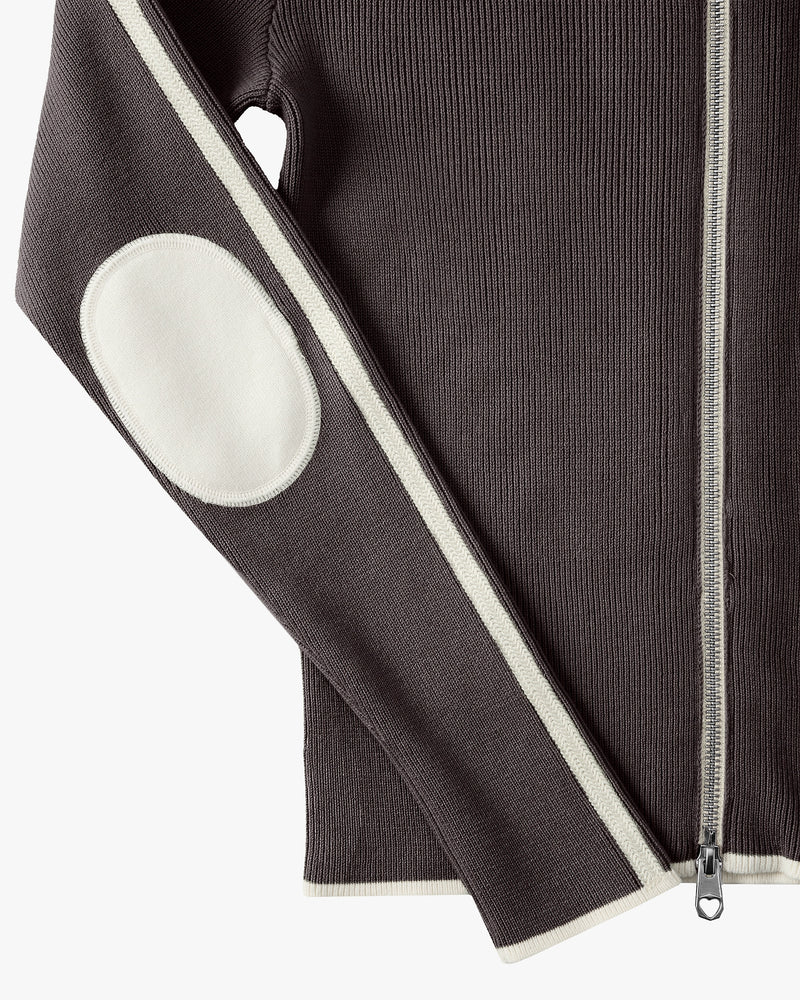 Cherries Full-Zip Knit Brown