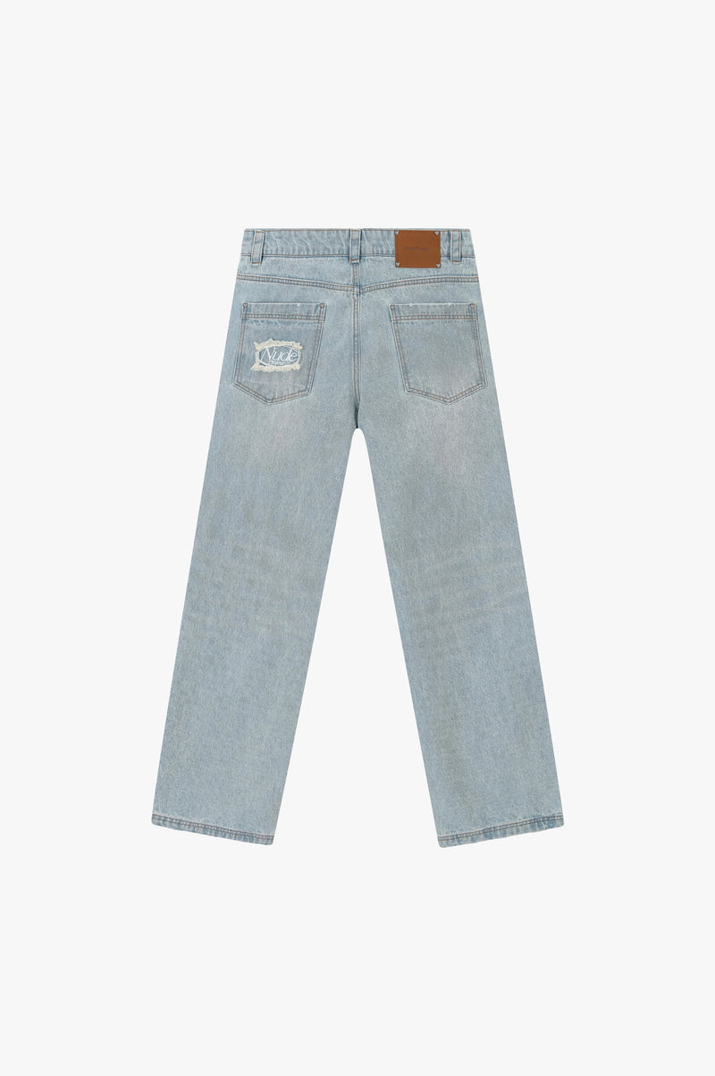 Basic Straight Jeans Light Blue
