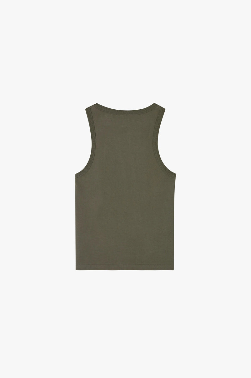 Too Serious Tank Top Khaki