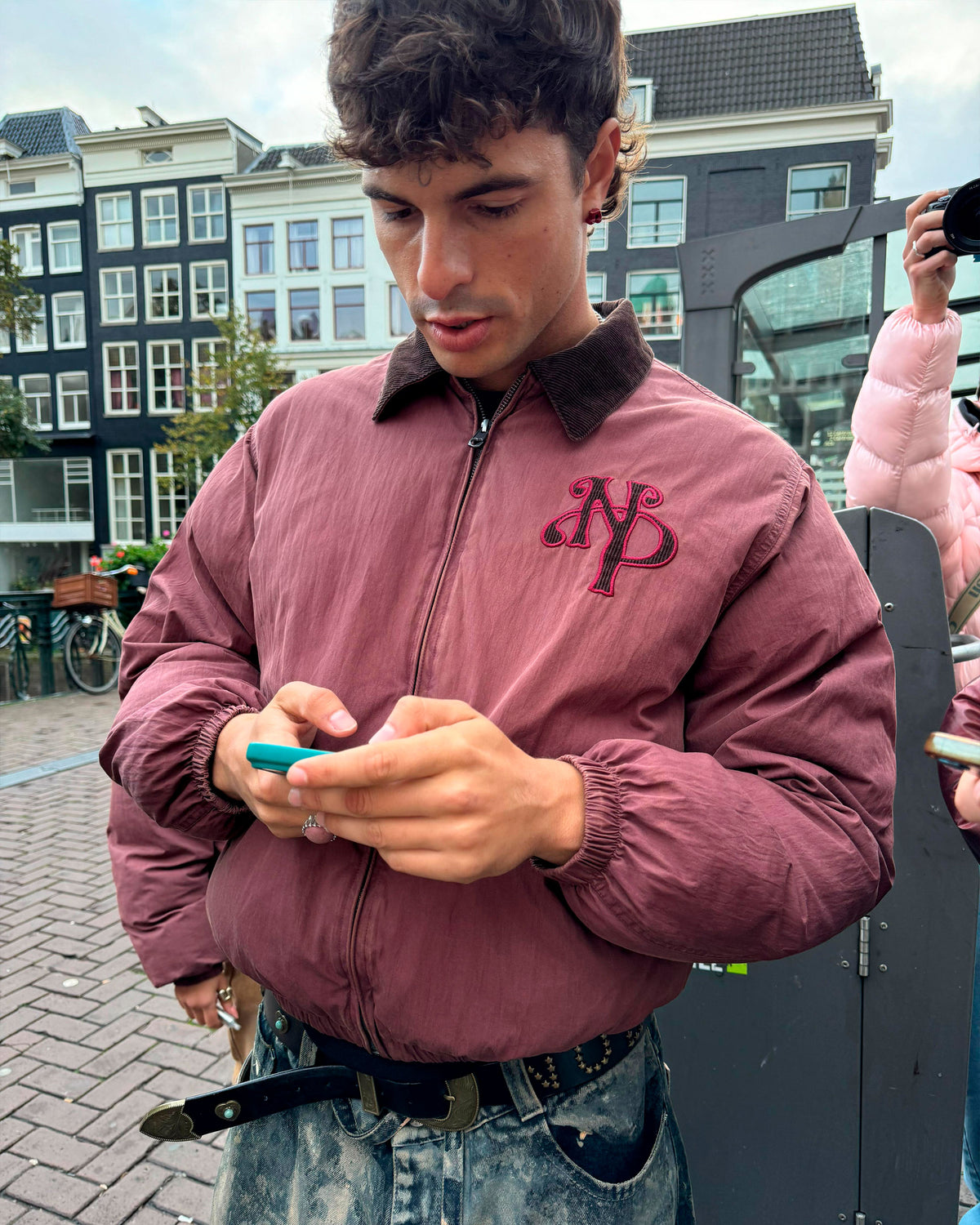 "Not Working" Jacket Burgundy