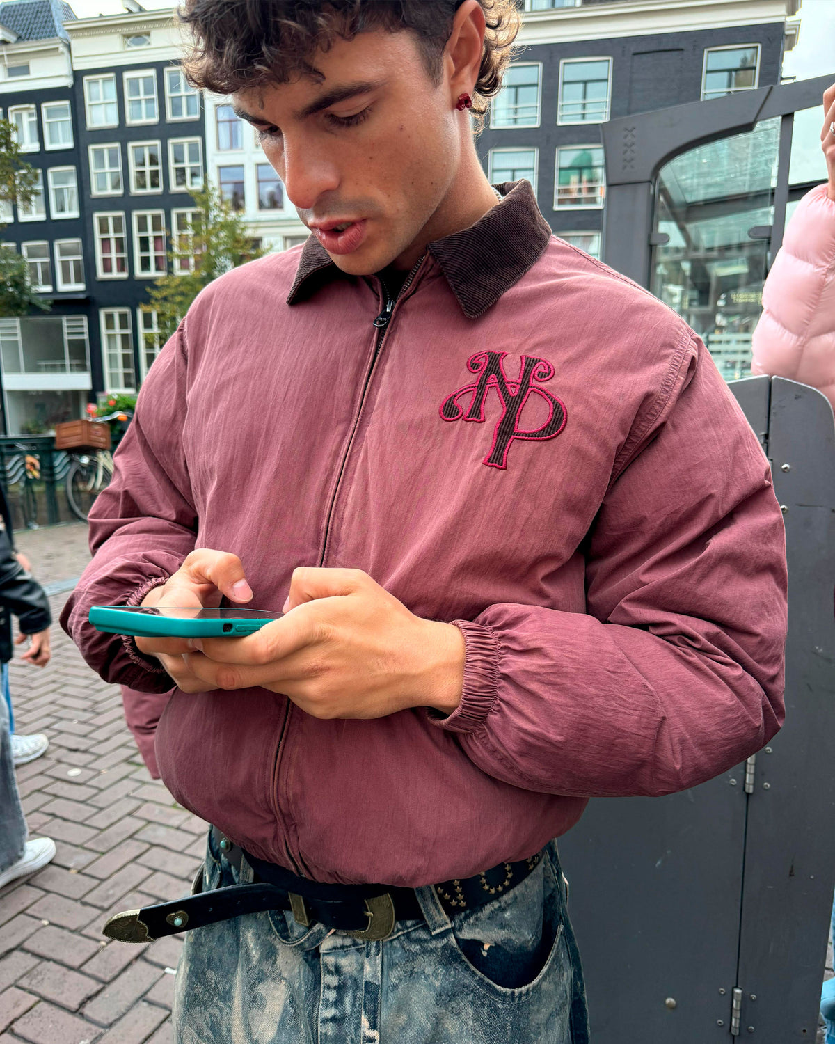 "Not Working" Jacket Burgundy