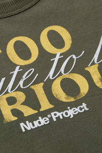 Too Serious Tank Top Khaki