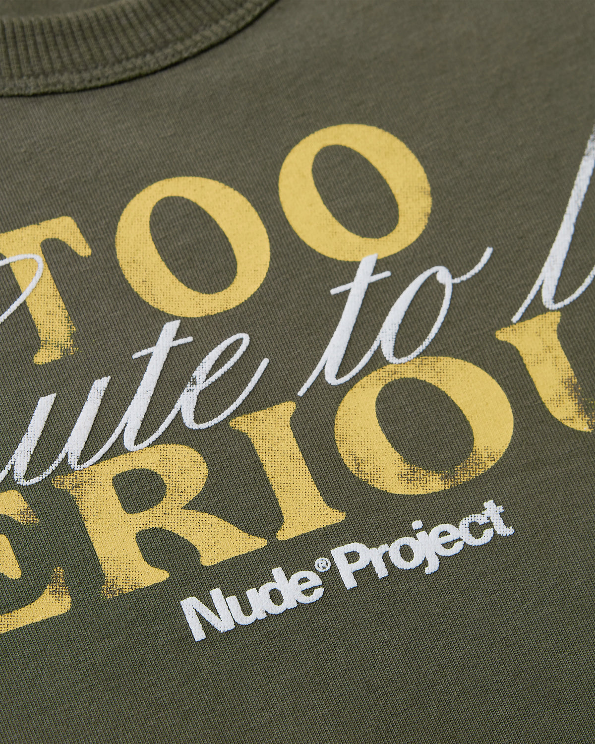 Too Serious Tank Top Khaki