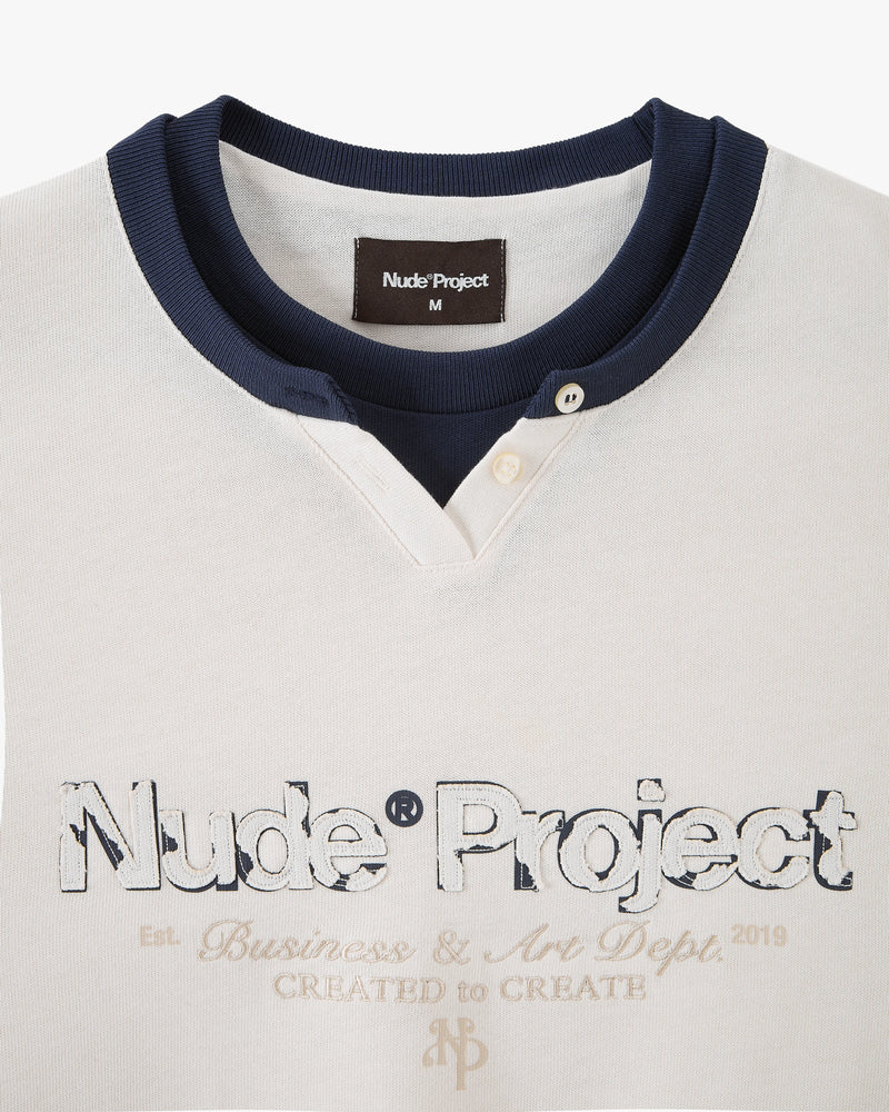 Double Neck Long-Sleeve Tee