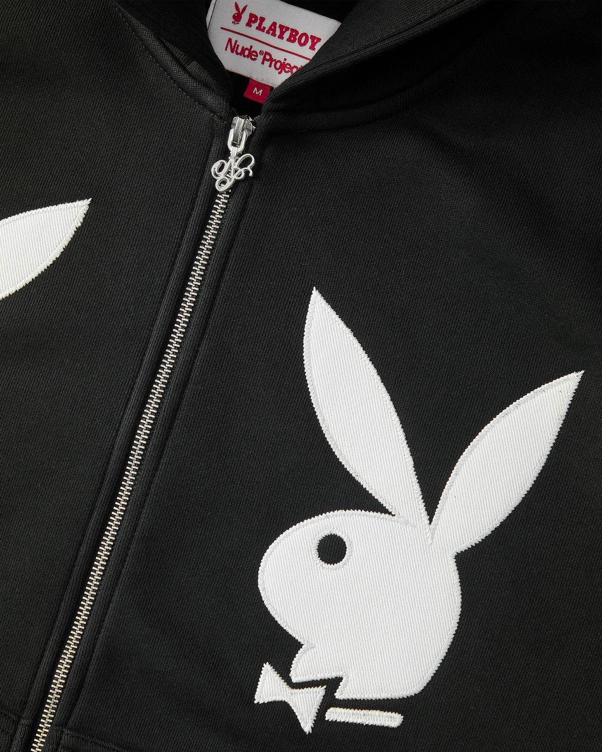 Bunny Zip-Up Hoodie Black