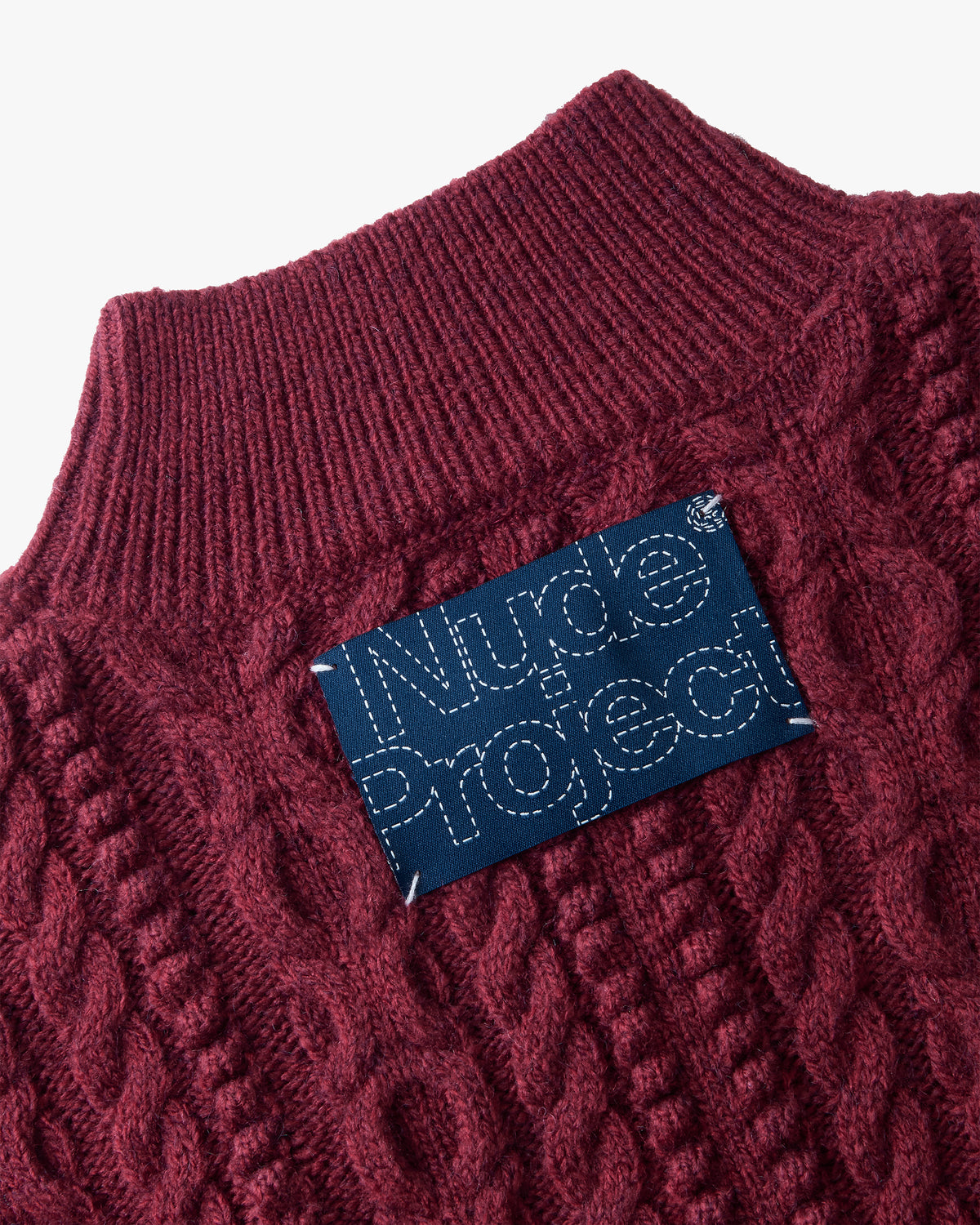 Osa Cable Knit Sweater Burgundy
