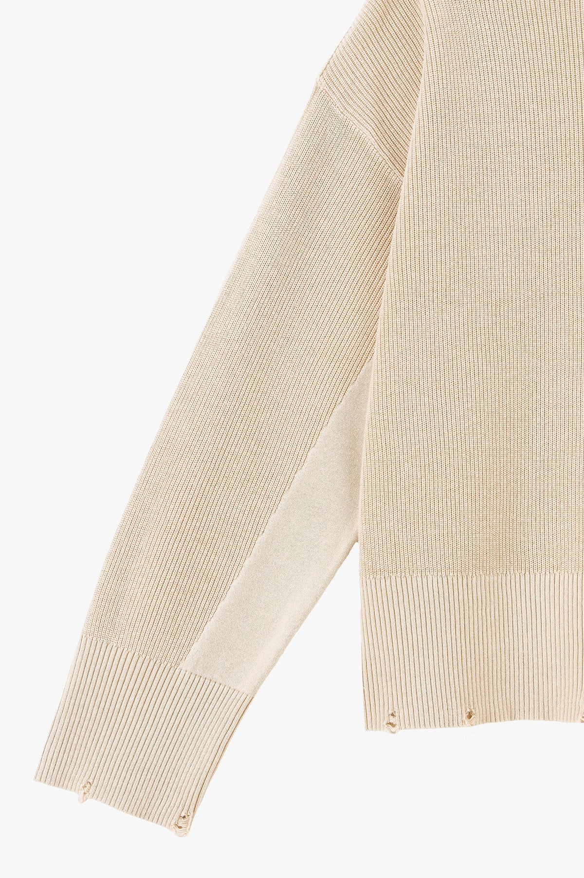 Perfect Cropped Knit Sweater Beige