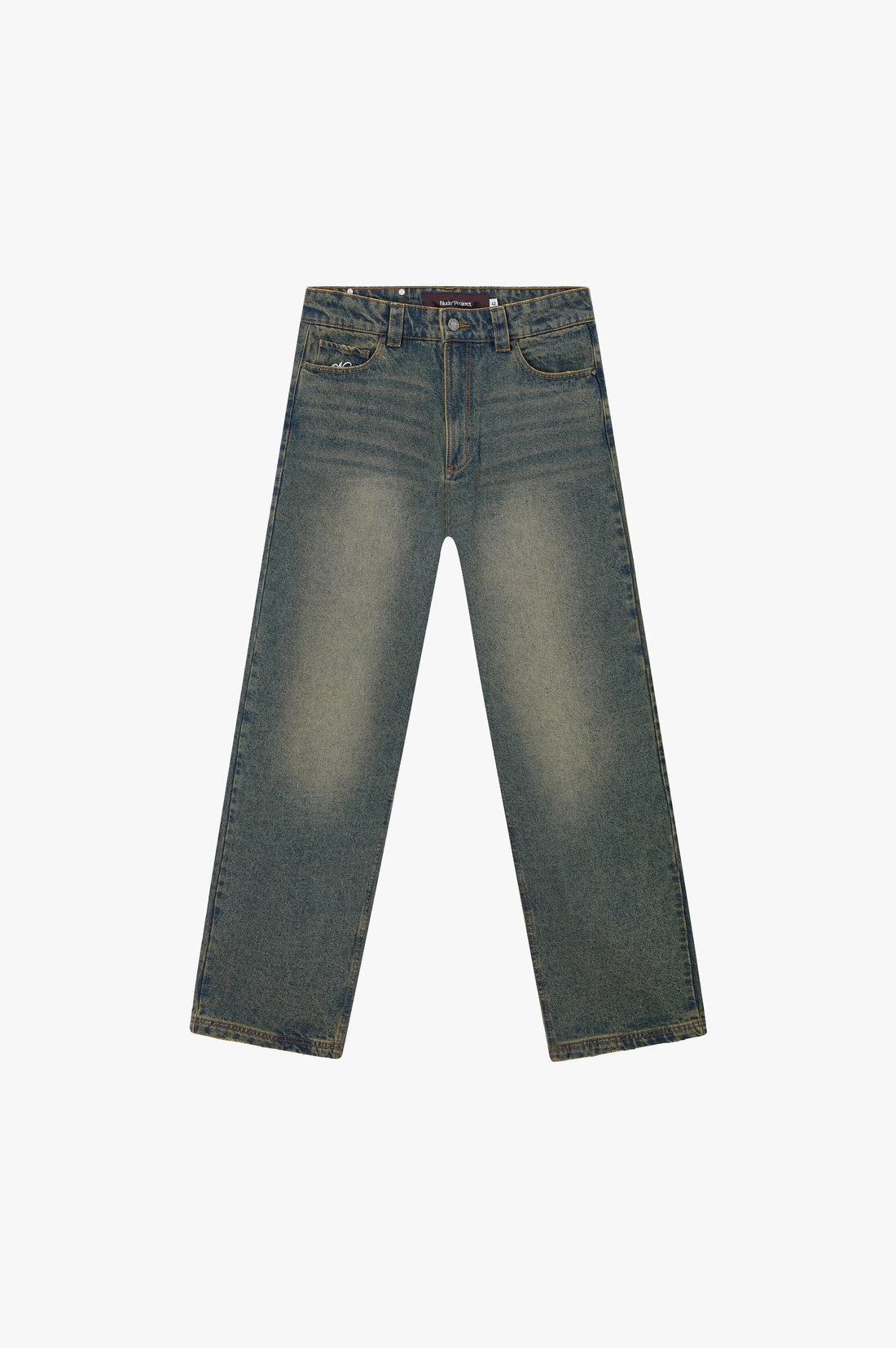 Basic Straight Jeans Dirty Wash