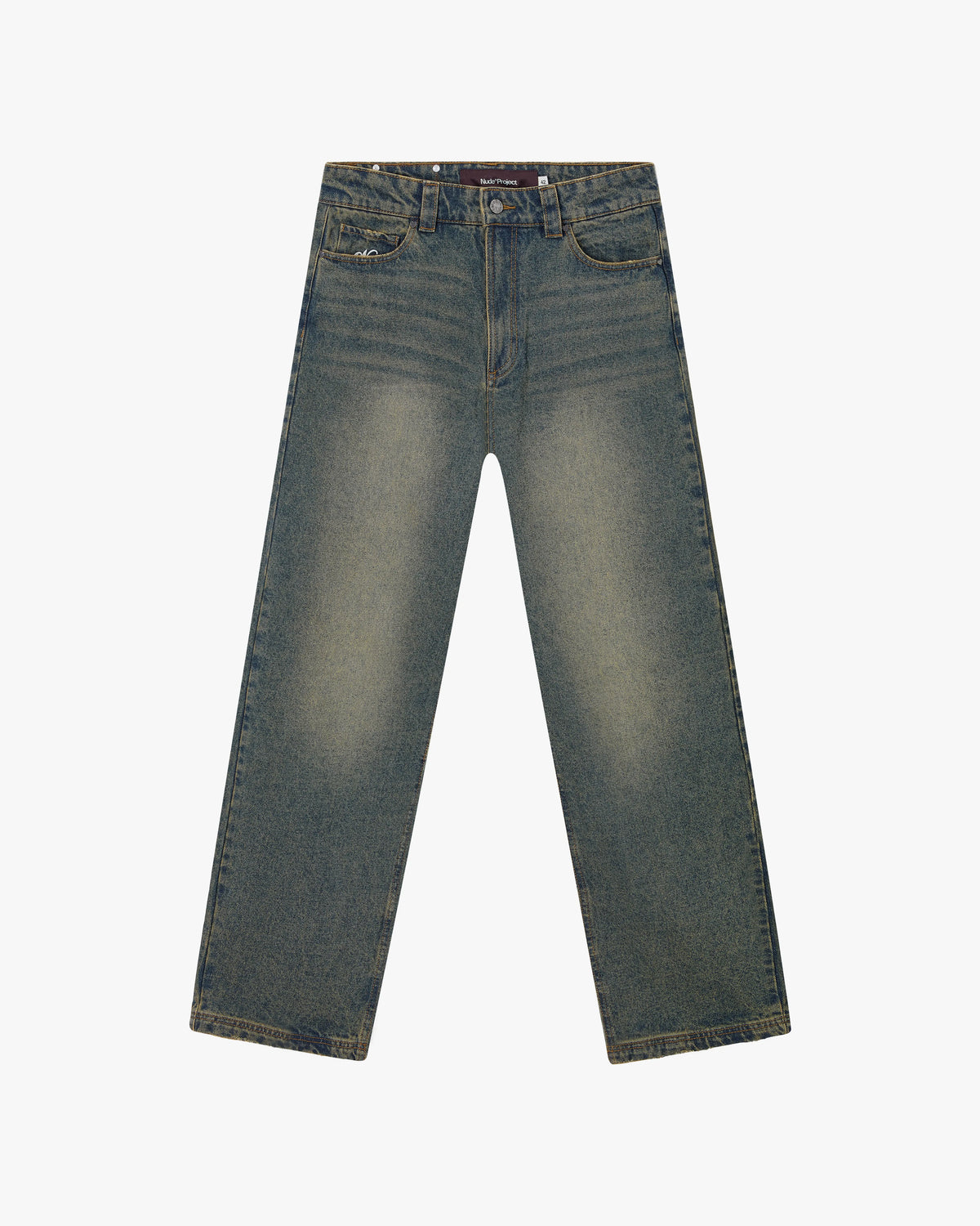 Basic Straight Jeans Dirty Wash