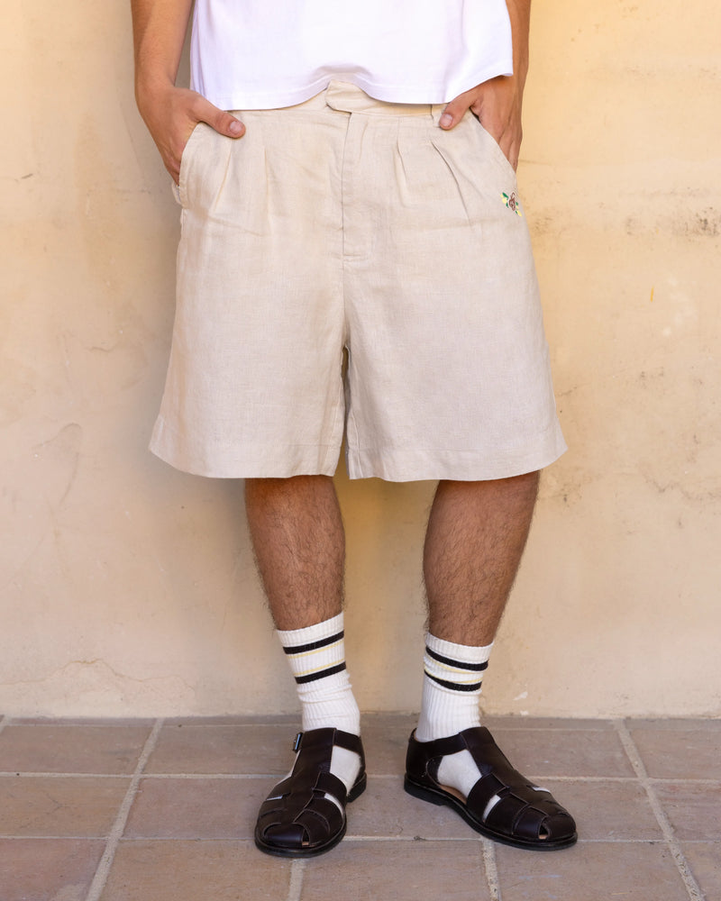 Kimchi Linen Shorts Beige