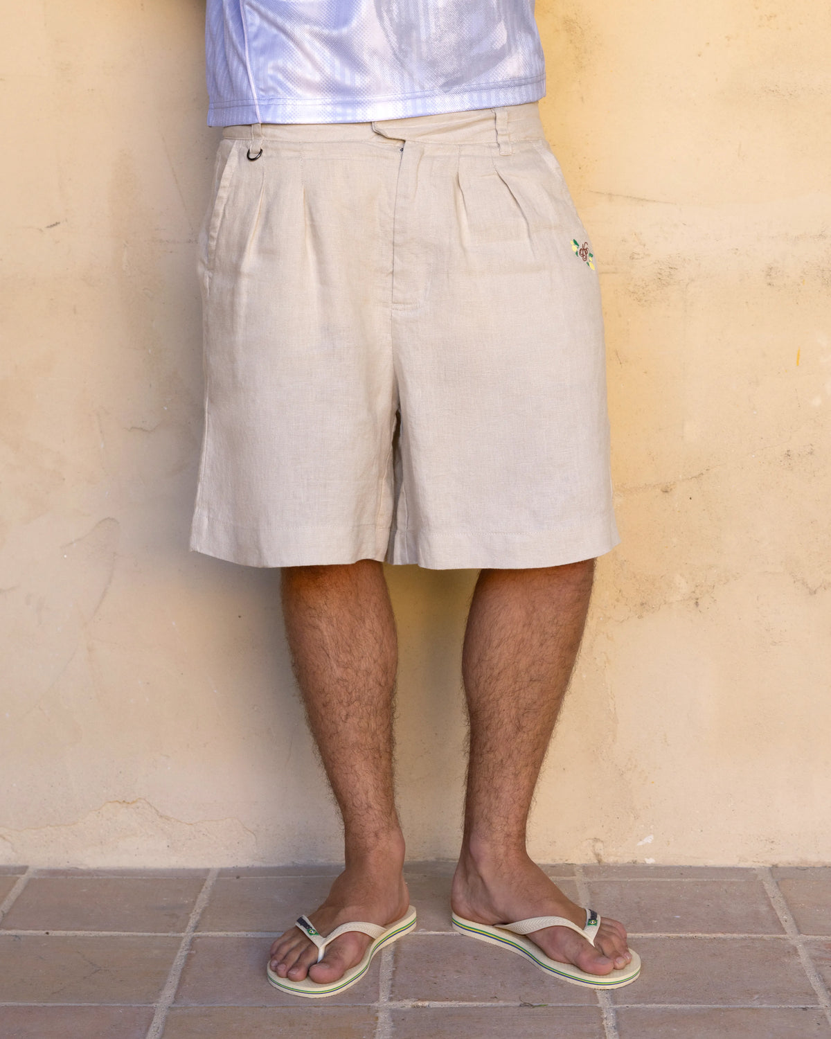 Kimchi Linen Shorts Beige