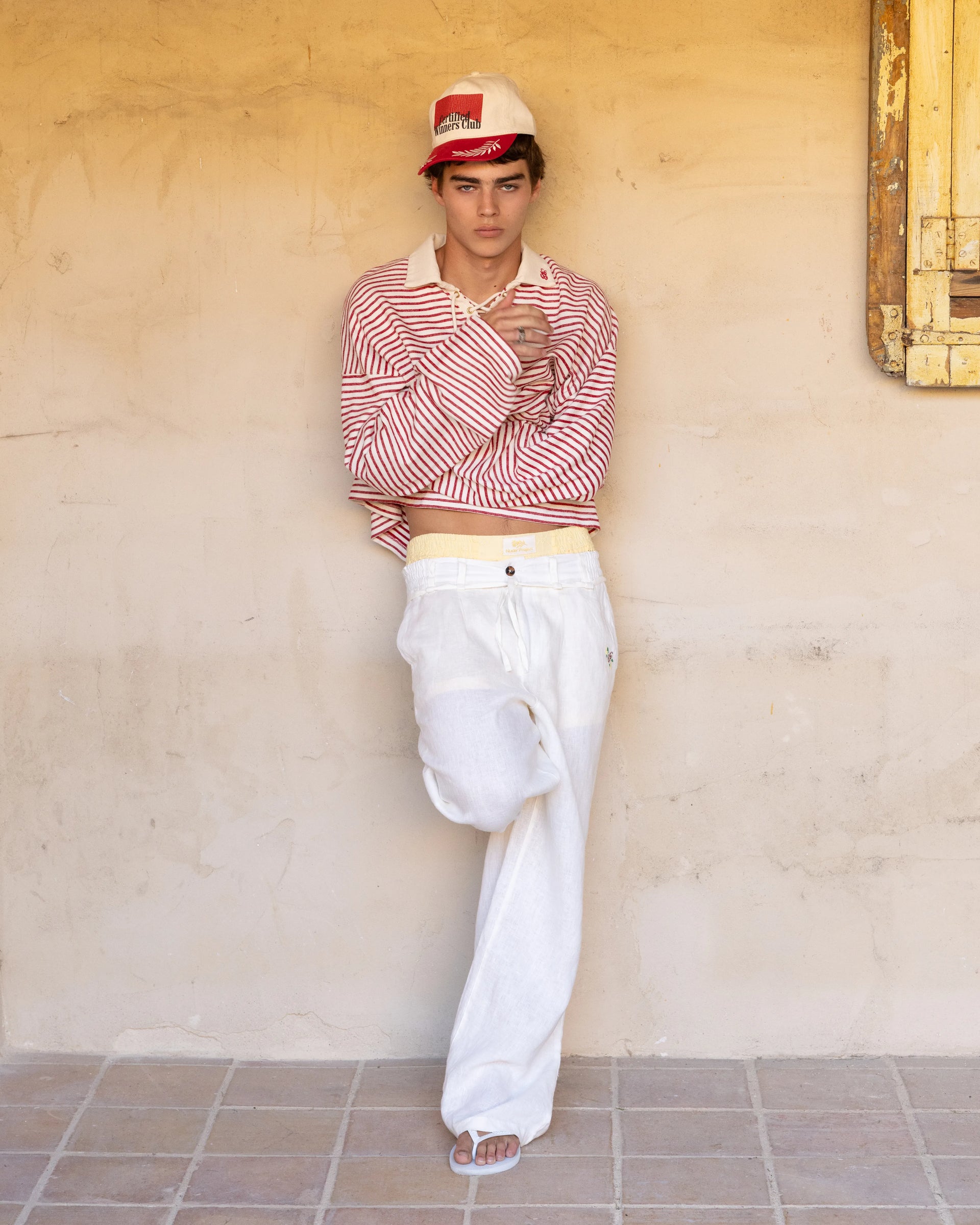 Faded Striped Polo