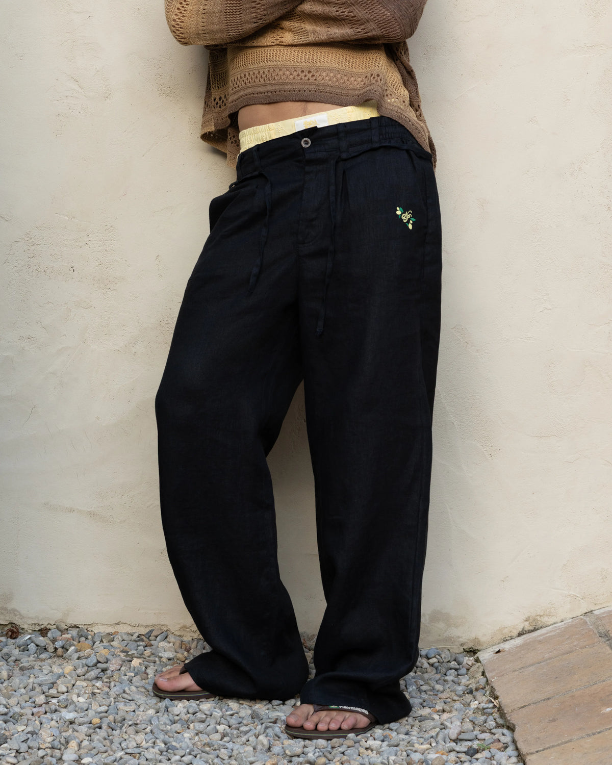 Kimchi Linen Pants Black