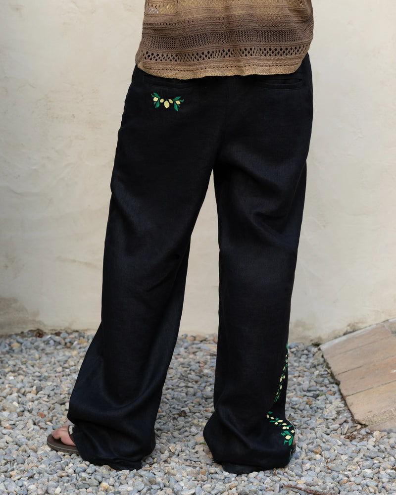 Kimchi Linen Pants Black